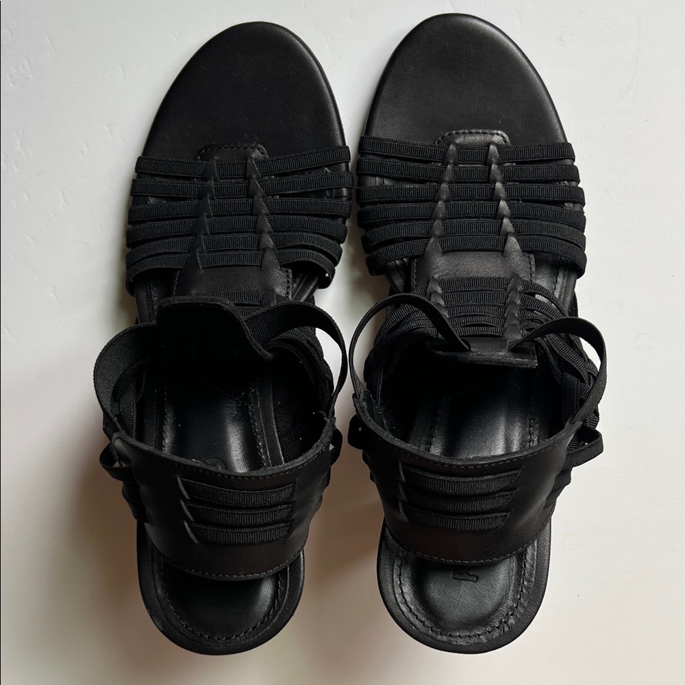 Women’s Kenzo Black Strappy Gladiator Shoes - 35